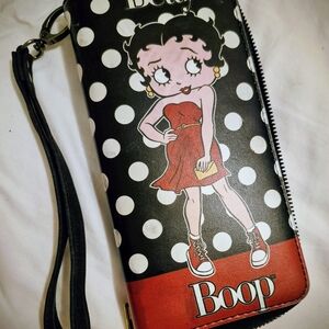 Polka Dot Wallet - Black and Red